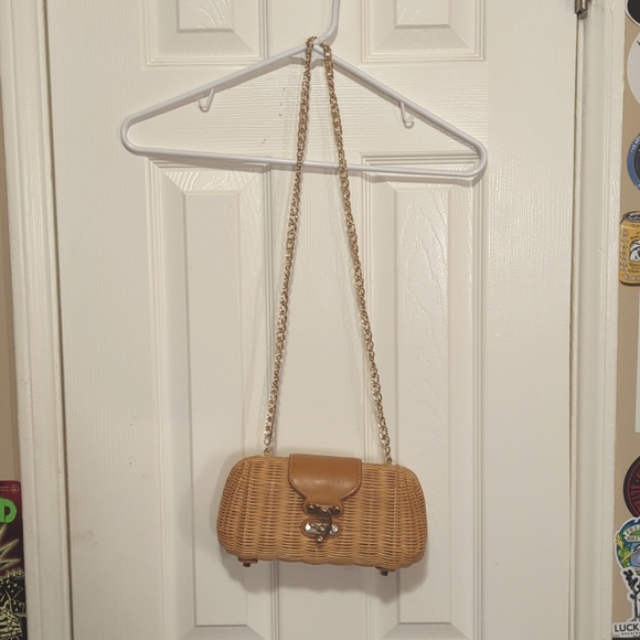 J. McLaughlin wicker crossbody purse - Picture 2 of 3